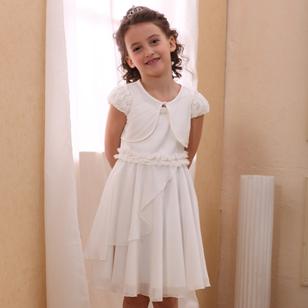 儿童装女童裙装春秋装2014新款公主裙白色长袖连衣裙纱裙蓬蓬裙子