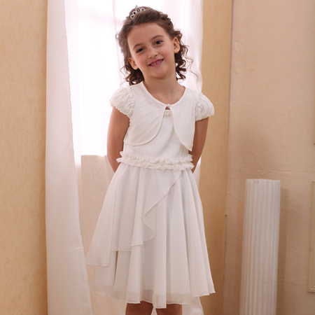 2014 Spring and Autumn girls dress children wear new white long-sleeved dress princess dress tutu skirt veil