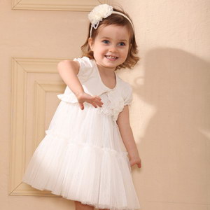 Baby princess suit, white color skirt sweet princess Fan